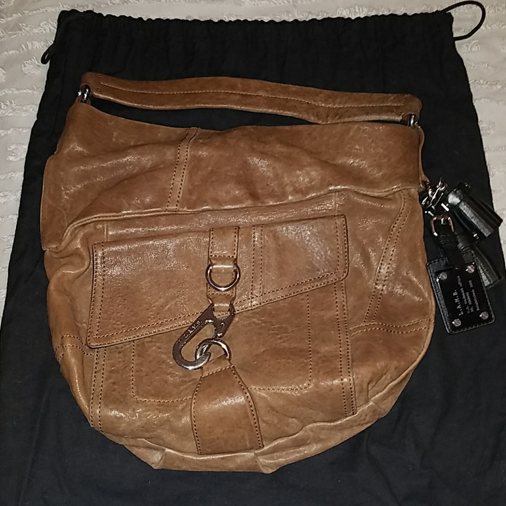 L.A.M.B HOBO BROWN LEATHER BAG
